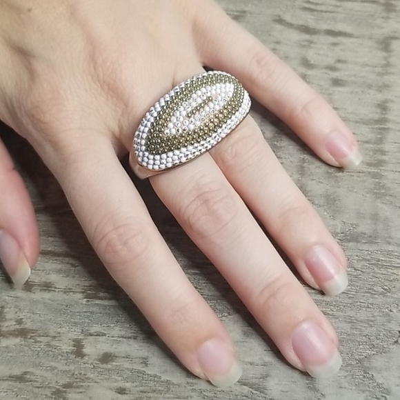 Beaded Double Ring - Picture 4 of 4